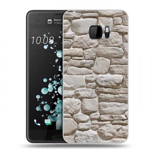 Дизайнерский пластиковый чехол для HTC U Ultra Текстура камня