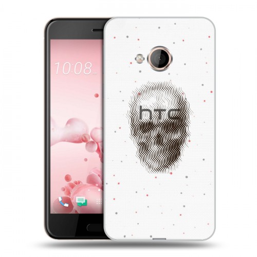 Полупрозрачный дизайнерский пластиковый чехол для HTC U Play прозрачные череп