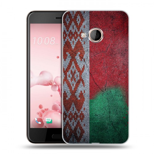 Дизайнерский силиконовый чехол для HTC U Play Флаг Белоруссии