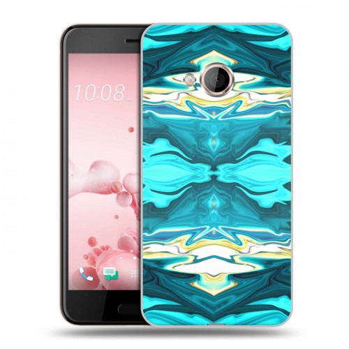 Дизайнерский силиконовый чехол для HTC U Play Цветные агаты