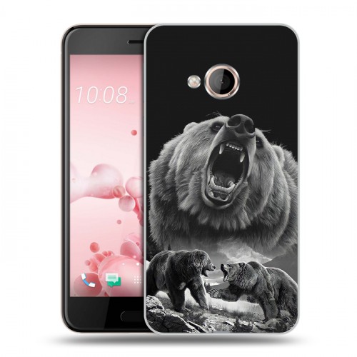 Дизайнерский силиконовый чехол для HTC U Play Схватка медведей