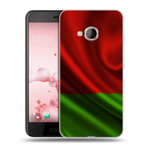 Дизайнерский силиконовый чехол для HTC U Play Флаг Белоруссии