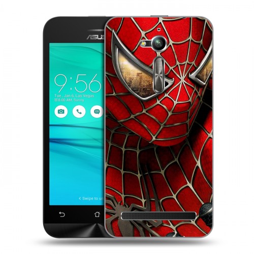 Дизайнерский пластиковый чехол для ASUS ZenFone Go ZB500KL Человек-паук