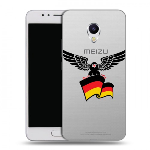 Полупрозрачный дизайнерский пластиковый чехол для Meizu M5s Флаг Германии