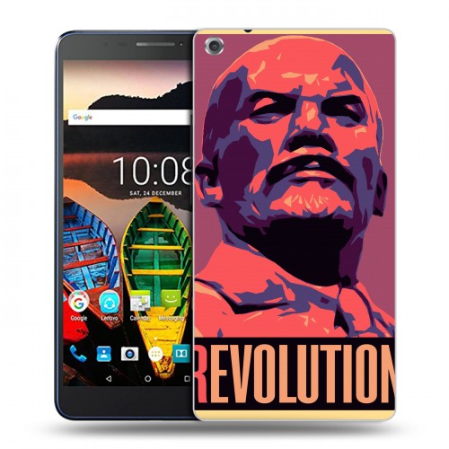 Дизайнерский силиконовый чехол для Lenovo Tab 3 7 Plus Владимир Ленин