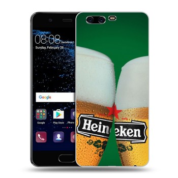 Дизайнерский силиконовый чехол для Huawei P10 Plus Heineken (на заказ)