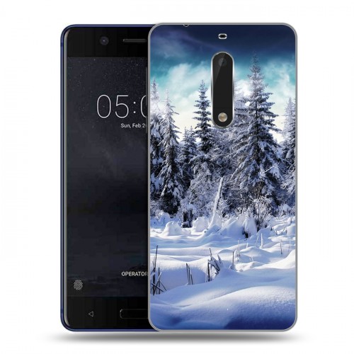 Дизайнерский пластиковый чехол для Nokia 5 Зима