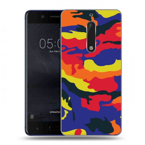Дизайнерский пластиковый чехол для Nokia 5 Кислотный камуфляж
