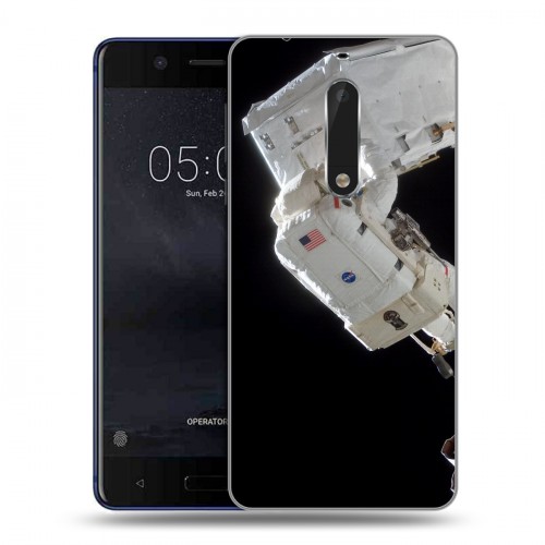 Дизайнерский пластиковый чехол для Nokia 5 Космонавт