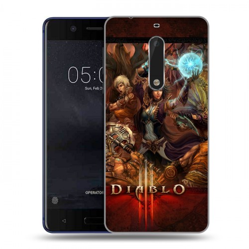Дизайнерский пластиковый чехол для Nokia 5 Diablo