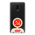 Полупрозрачный дизайнерский пластиковый чехол для Nokia 6 Флаг СССР