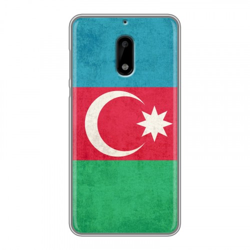 Дизайнерский пластиковый чехол для Nokia 6 Флаг Азербайджана