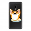 Полупрозрачный дизайнерский пластиковый чехол для Nokia 6 Прозрачные собаки