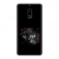 Дизайнерский пластиковый чехол для Nokia 6 Кот в темноте
