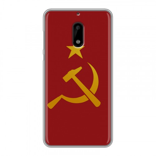 Дизайнерский пластиковый чехол для Nokia 6 Флаг СССР