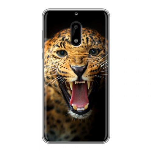 Дизайнерский пластиковый чехол для Nokia 6 Леопард