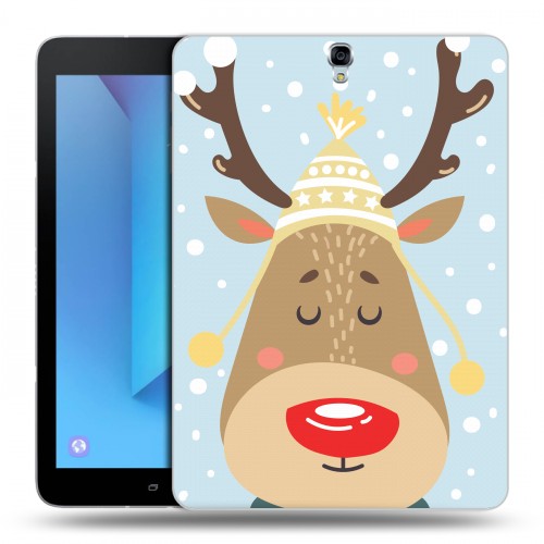 Дизайнерский силиконовый чехол для Samsung Galaxy Tab S3  Новогоднее смешенное