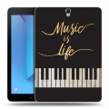 Дизайнерский силиконовый чехол для Samsung Galaxy Tab S3 Дизайнерское пианино