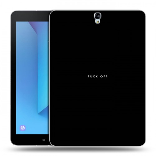 Дизайнерский силиконовый чехол для Samsung Galaxy Tab S3 Черно и кратко