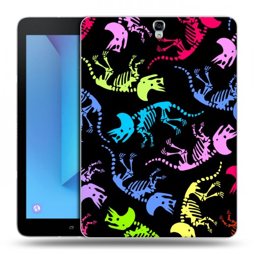 Дизайнерский силиконовый чехол для Samsung Galaxy Tab S3 Узоры динозавров