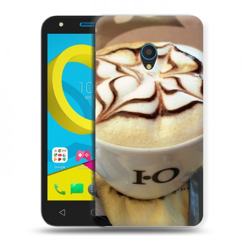 Дизайнерский пластиковый чехол для Alcatel U5 Кофе напиток