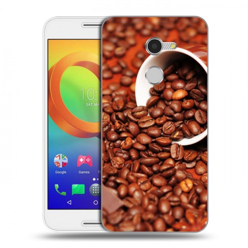 Дизайнерский силиконовый чехол для Alcatel A3 кофе текстуры