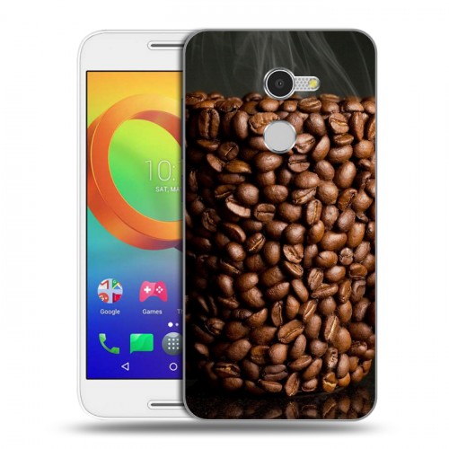 Дизайнерский силиконовый чехол для Alcatel A3 кофе текстуры
