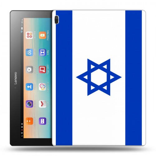 Дизайнерский силиконовый чехол для Lenovo Tab 4 10 Флаг Израиля