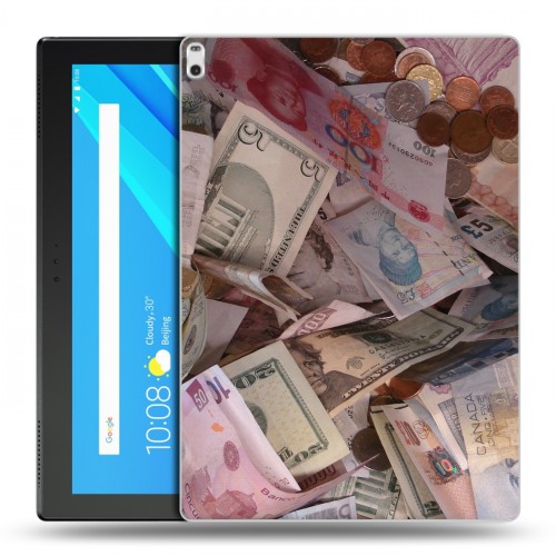 Дизайнерский силиконовый чехол для Lenovo Tab 4 10 Plus Текстуры денег