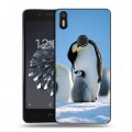 Дизайнерский силиконовый чехол для BQ Aquaris X5 Plus Пингвины