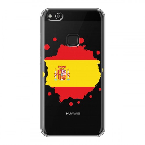 Полупрозрачный дизайнерский пластиковый чехол для Huawei P10 Lite флаг Испании