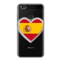 Полупрозрачный дизайнерский пластиковый чехол для Huawei P10 Lite флаг Испании