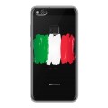 Полупрозрачный дизайнерский пластиковый чехол для Huawei P10 Lite Флаг Италии