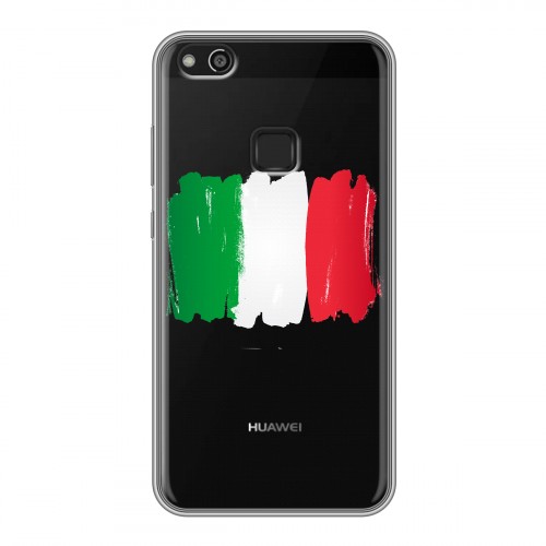 Полупрозрачный дизайнерский пластиковый чехол для Huawei P10 Lite Флаг Италии