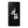 Полупрозрачный дизайнерский пластиковый чехол для Huawei P10 Lite Прозрачные собаки