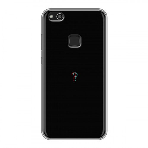 Дизайнерский силиконовый чехол для Huawei P10 Lite Минимализм на черном