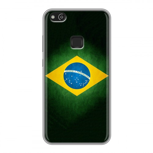 Дизайнерский силиконовый чехол для Huawei P10 Lite Флаг Бразилии