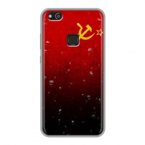Дизайнерский силиконовый чехол для Huawei P10 Lite Флаг СССР