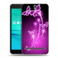 Дизайнерский пластиковый чехол для ASUS ZenFone Go ZB690KG Бабочки фиолетовые