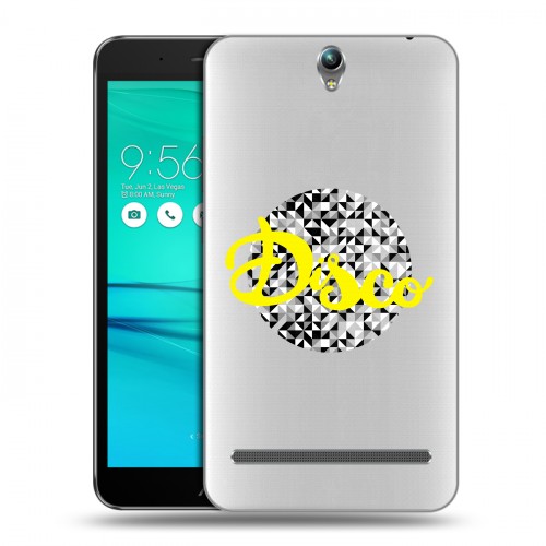 Полупрозрачный дизайнерский пластиковый чехол для ASUS ZenFone Go ZB690KG Прозрачные надписи 1