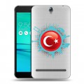 Полупрозрачный дизайнерский пластиковый чехол для ASUS ZenFone Go ZB690KG Флаг Турции