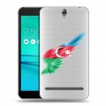 Полупрозрачный дизайнерский пластиковый чехол для ASUS ZenFone Go ZB690KG Флаг Азербайджана