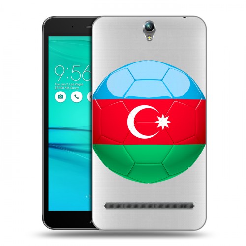 Полупрозрачный дизайнерский пластиковый чехол для ASUS ZenFone Go ZB690KG Флаг Азербайджана