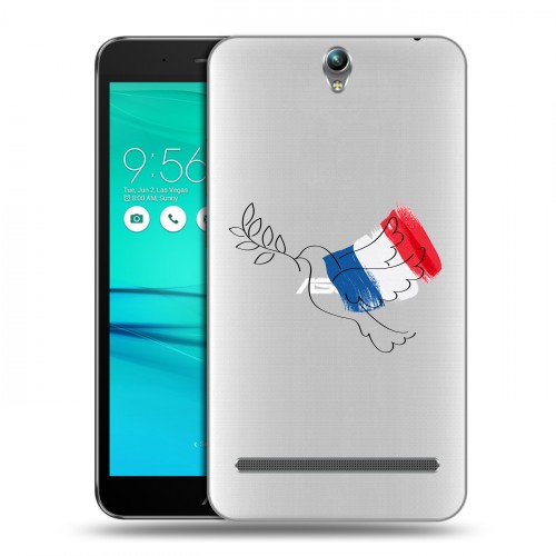 Полупрозрачный дизайнерский пластиковый чехол для ASUS ZenFone Go ZB690KG Флаг Франции