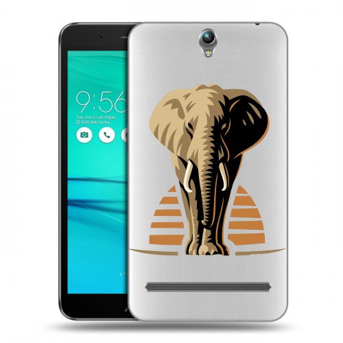 Полупрозрачный дизайнерский пластиковый чехол для ASUS ZenFone Go ZB690KG Прозрачные слоны