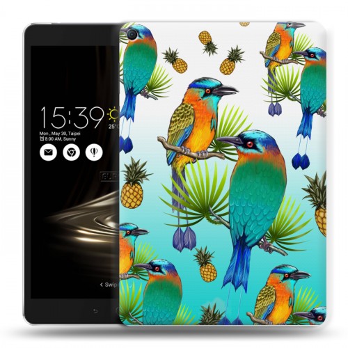 Дизайнерский силиконовый чехол для Asus ZenPad 3S 10 LTE Птицы и фрукты