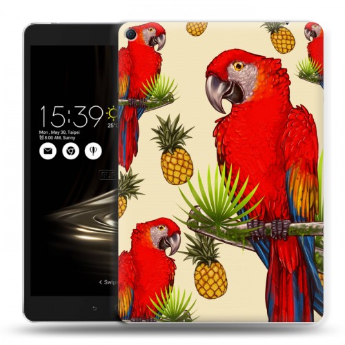 Дизайнерский силиконовый чехол для Asus ZenPad 3S 10 LTE Птицы и фрукты