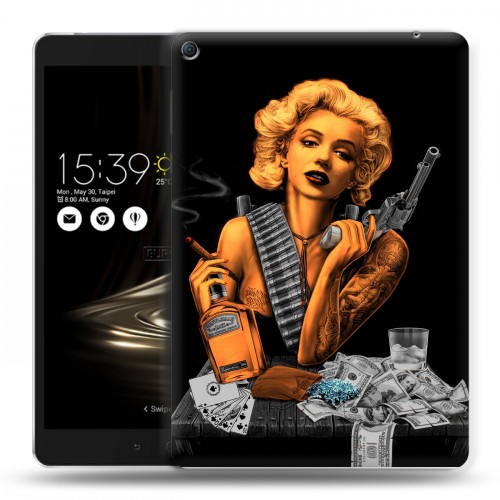 Дизайнерский силиконовый чехол для Asus ZenPad 3S 10 LTE Мерлин Монро