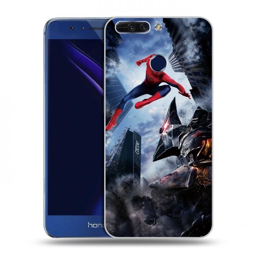 Дизайнерский пластиковый чехол для Huawei Honor 8 Pro Человек-паук