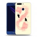 Дизайнерский пластиковый чехол для Huawei Honor 8 Pro Розовые фламинго